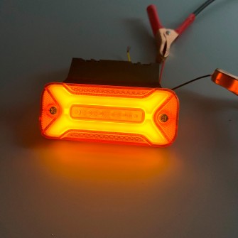 Габаритный фонарь для прицепа LED НЕОН 12-24v Желтый с кронштейном CERAY