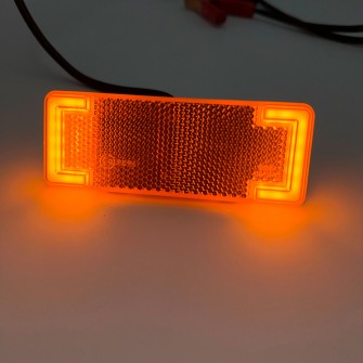 Габаритный фонарь 12-24V LED Тонкий Желтый HORPOL