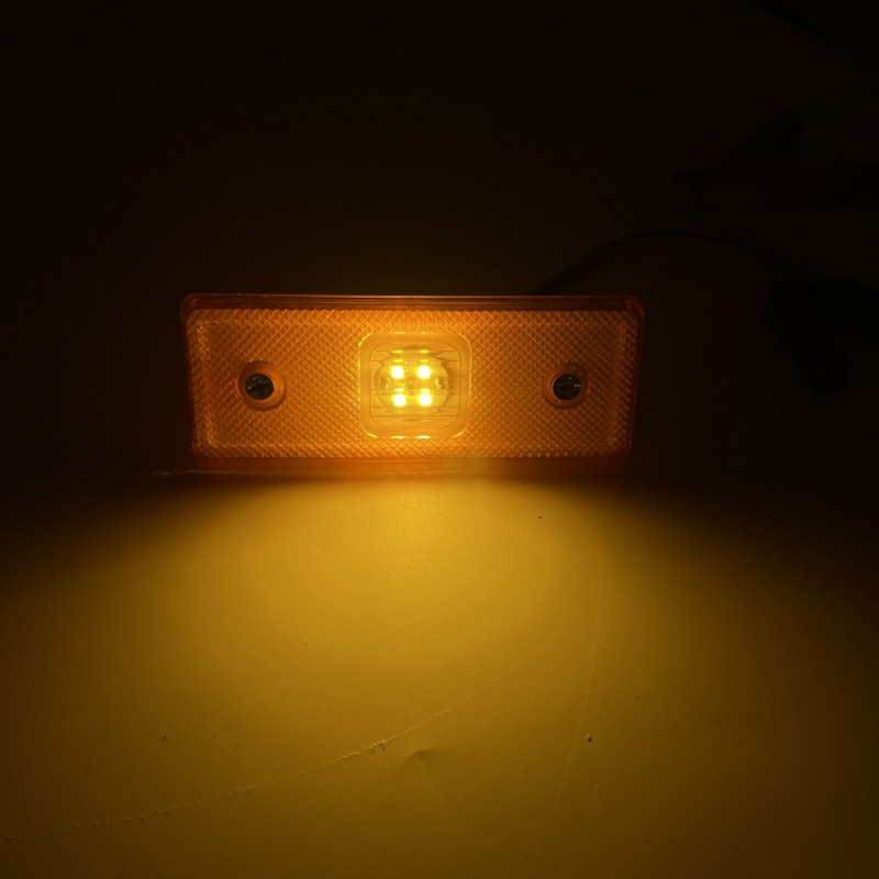 Габаритный фонарь с кронштейном светодиодный жёлтый 12-24V