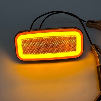 Габаритний ліхтар причепа з кронштейном LED 12-24V Жовтий WAS