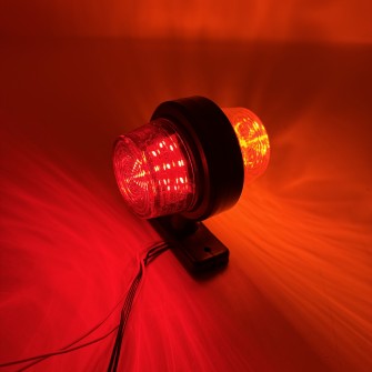 Габаритный фонарь диодный 12-24В 10 см красно-желтый