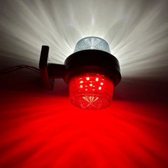 Фонарь габаритный диодный 12-24v 10 см SMOKE красно-белый