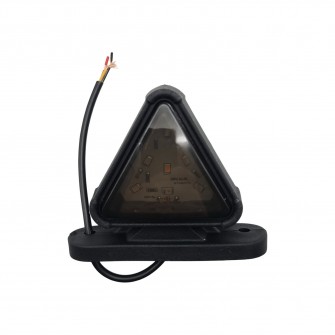Габаритный фонарь треугольный LED 12-24v Красно-желтый Smoke 8,5см