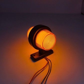 Габаритний ліхтар (Ріжок) LED 12-24V жовтий Неон 10 см FR