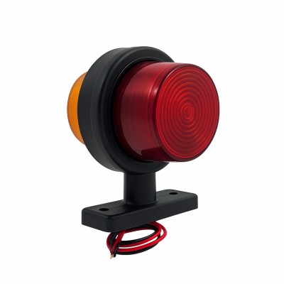 Габаритный фонарь (Рожок) LED 12-24V красно-желтый Неон 10 см FR