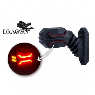 Габаритний ліхтар (Ріжок) LED 12-24V триколірний 14 см LH DRAGON HORPOL
