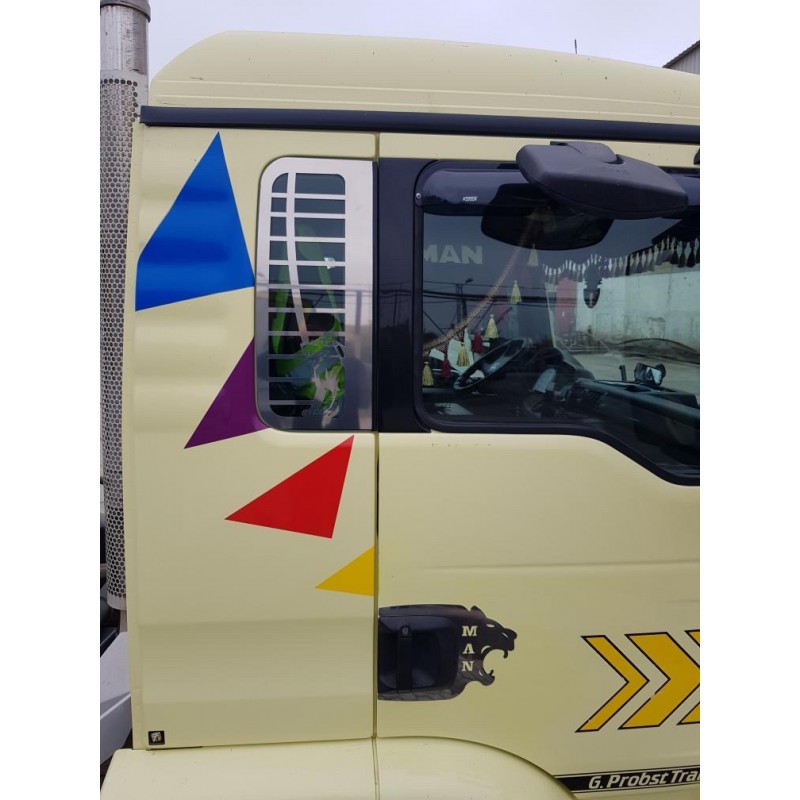 Накладки на окно спалки MAN TGA/TGX/TGL/TGM нержавеющая сталь Накладки на окно спалки MAN TGA/TGX/TGL/TGM нержавеющая сталь