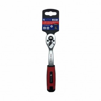 Ключ-тріскачка реверсивний 72Т, CrMo, матове покриття, двохкомпонентна ручка , 1/4″