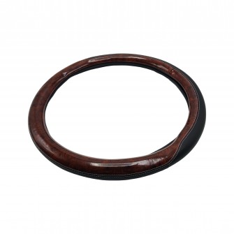 Чехол для руля эко-кожа с вставкой под дерево 450 мм