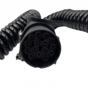 Електричний кабель поліуретановий подвійний адаптер ABS 15-7-7pin 24в 4м