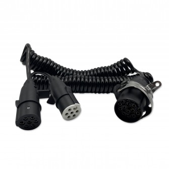 Електричний кабель поліуретановий подвійний адаптер ABS 15-7-7pin 24в 4м