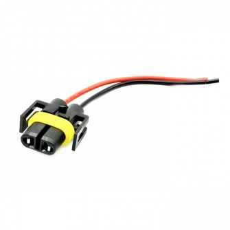 Роз´єм лампи H11 з дротом (пластиковий) з прямими проводами 8.2А