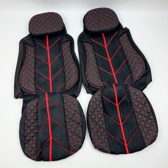 Чохли на сидіння DAF XF95/105 червоні з подушкою