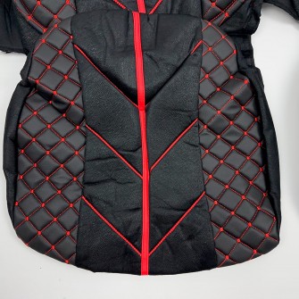 Чохли на сидіння MAN TGX/TGS червоні з подушкою