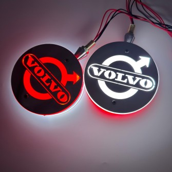 Габарит на зеркала "Серьги" VOLVO КРАСНО-БЕЛЫЕ LED