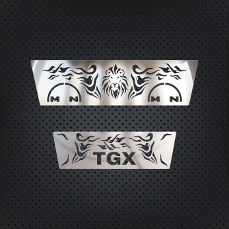 Накладки на переднюю решётку без сенсора MAN TGX Е6 нержавейка