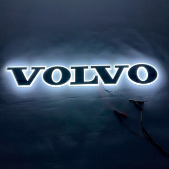 Буквы эмблема с подсветкой на капот VOLVO белые