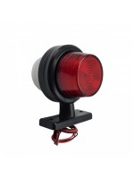 Габаритный фонарь (Рожок) LED 12-24V красно-белый Неон 10 см 