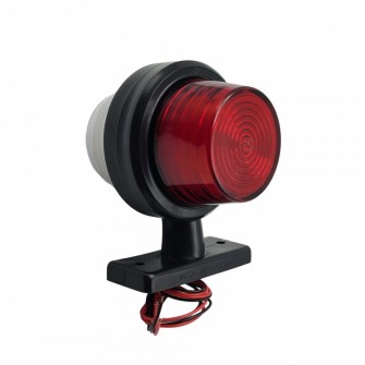 Габаритный фонарь (Рожок) LED 12-24V красно-белый Неон 10 см 