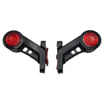 Габаритный фонарь диодный 12-24В 13 см красно-белый.