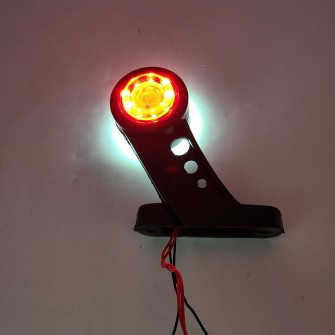 Габаритный фонарь диодный 12-24В 13 см красно-белый.