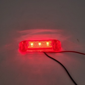 Габаритный фонарь диодный 12-24В 3LED красный