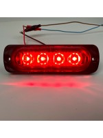 Габаритный фонарь диодный 12-24В 4LED красный