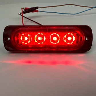 Габаритний ліхтар діодний 12-24В 4LED червоний