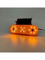 Габаритный фонарь 17LED 24v с кронштейном желтый