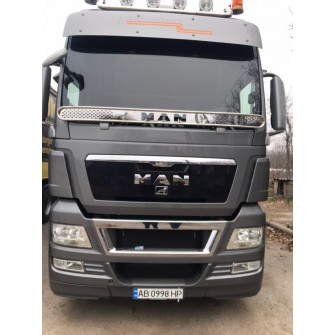 Накладка під лобове скло із нержавіючої сталі MAN TGX/TGA XXL