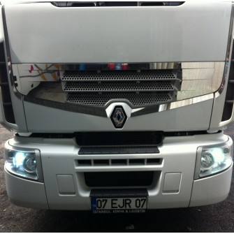 Боковые накладки на переднюю решетку RENAULT PREMIUM DXI нержавейка
