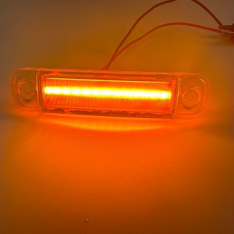 Фонарь габаритный диодный 24v 12LED 10 см желтый