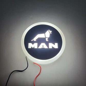 Фонарик-эмблема MAN неоновый большой 24v белый