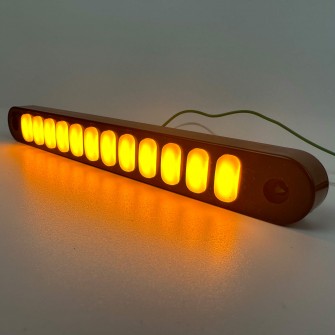 Фонарь габаритный диодный 12-24v 24cм 12LED желтый