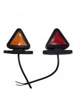 Габаритный фонарь треугольный 12-24v Красно-желтый 7см LED
