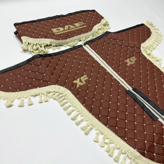 Шторки еко-шкіра "DAF" Коричневі PREMIUM