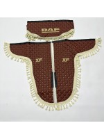 Шторки эко-кожа "DAF" Коричневые PREMIUM