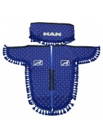 Шторки еко-шкіра "MAN" Сині PREMIUM