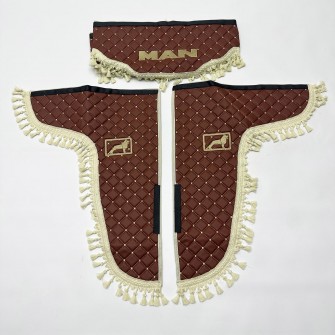 Шторки еко-шкіра MAN PREMIUM коричневі