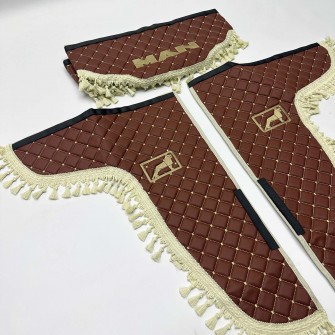 Шторки еко-шкіра MAN PREMIUM коричневі