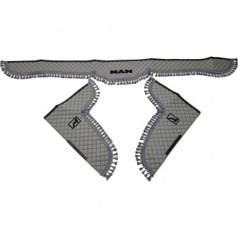 Шторки еко-шкіра "MAN" Сірі PREMIUM