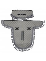 Шторки эко-кожа "MAN" Серые PREMIUM