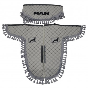 Шторки еко-шкіра "MAN" Сірі PREMIUM