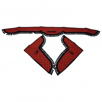 Шторки еко-шкіра "MAN" Червоні PREMIUM