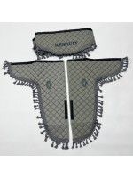 Шторки эко-кожа "Renault" Серые PREMIUM
