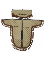 Шторки эко-кожа VOLVO PREMIUM бежевые