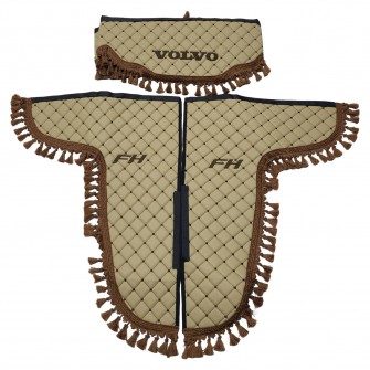 Шторки еко-шкіра VOLVO PREMIUM бежеві