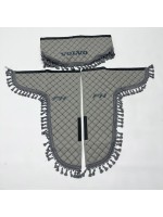 Шторки эко-кожа "VOLVO" Серые PREMIUM