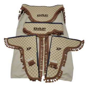 Комплект штор еко-шкіра "DAF" Бежевий PREMIUM