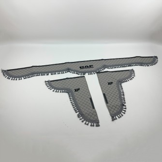 Комплект штор эко-кожа "DAF" Серый PREMIUM